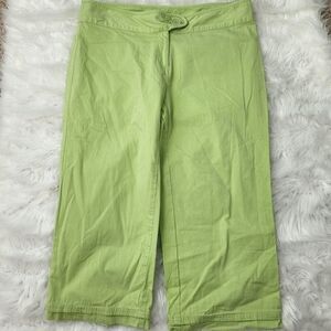 Z UNIVERSE CAPRI PANTS SIZE 9 JUNIOR LIME GREEN WIDE LEG